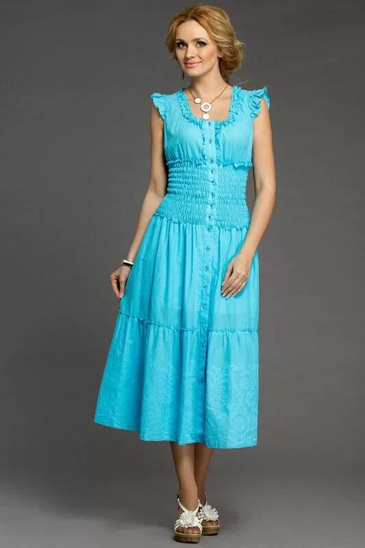 Летние женские платья на 48-50 размер. Сарафан 52 размера. Домашние сарафаны и платья. Джинсовый сарафан большого размера. Туника 1309.