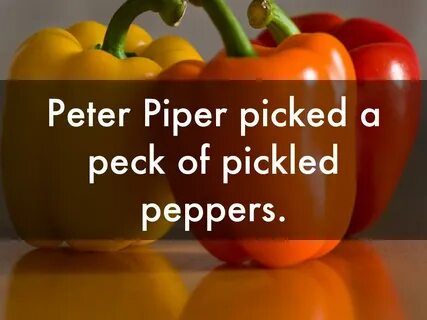 Скороговорка pickled pepper