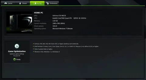 Geforce experience оптимизация игр