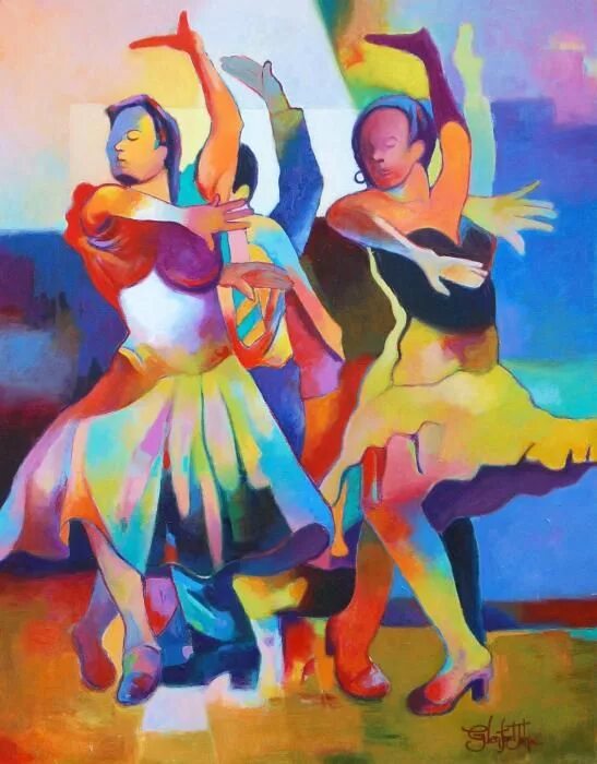 Импрессионизм танец. Кубинские танцы живопись. Кубинские танцы. Кубинский танец картина.
