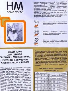 Корм для щенков инструкция