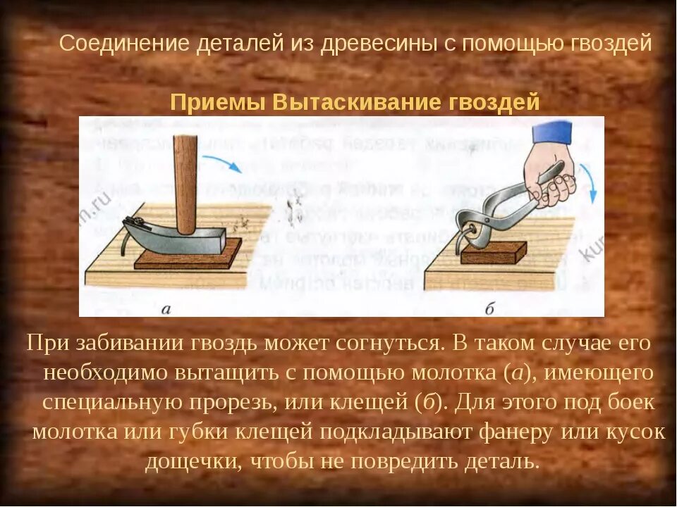 Доклад на тему соединения. Соединение деталей из древесины. Соединение деталей с помощью гвоздей. Соединение деталей из древесины гвоздями. Технология соединения деталей из древесины.