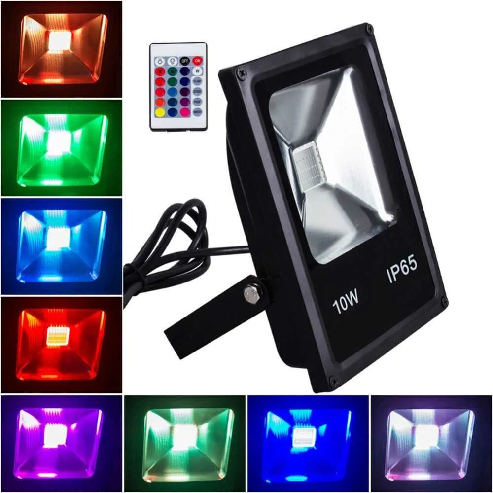 Прожектор РЖБ 100 Вт. Led Flood Light RGB 10w. RGB прожектор 100вт. Led Flood Light 100w RGB С пультом. Светодиодные прожекторы холодный свет