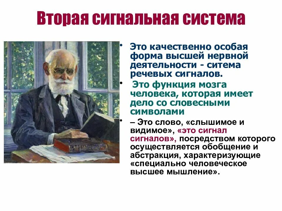 Сравните первую и вторую сигнальные системы. Вторая сигнальная система. функции второй сигнальной системы.