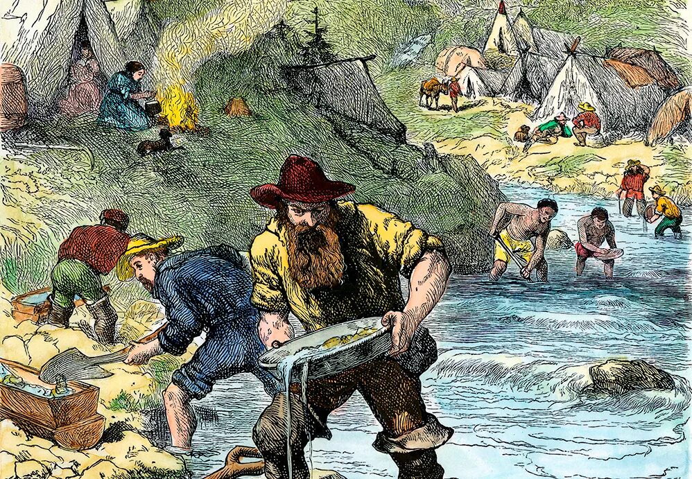Золотая лихорадка 1849. Золотая лихорадка (gold rush). Старатели золотая лихорадка. Старатели золотая лихорадка. Калифорнийская золотая лихорадка.
