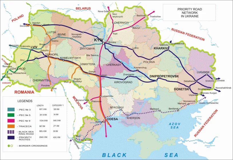 Дороги через украину