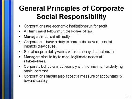 Corporate social responsibility