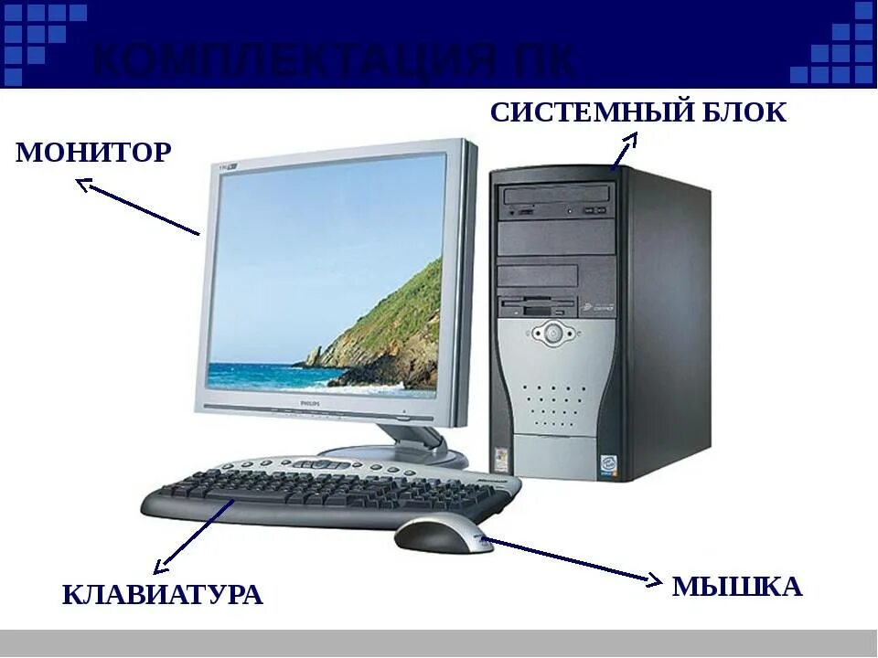 Покажи системные. Монитор системный блок клавиатура. Компьютер монитор мышь клавиатура системный блок. Монитор мышка клавиатура системный блок. Компьютер с монитором и клавиатурой и мышкой.