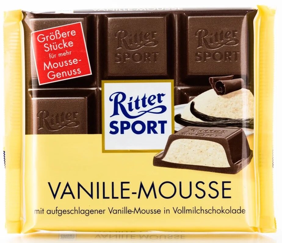 Немецкий шоколад Риттер спорт. Риттер спорт 50% шоколад. Ritter Sport Dark Mousse. Риттер спорт ванильный мусс. Риттер спорт лимонный мусс