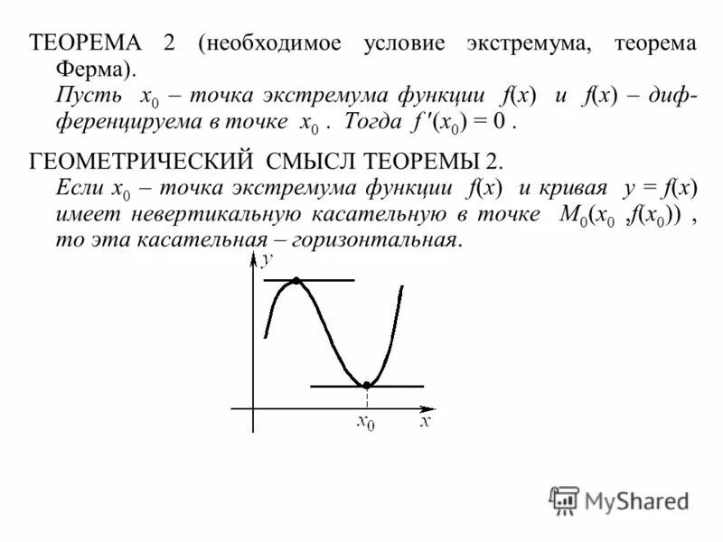 Характер изменения функции. Понятие экстремума функции. Теорема ферма.. Необходимое условие локального экстремума функции. Теорема ферма об экстремуме функции. Локальный экстремум функции теорема ферма.