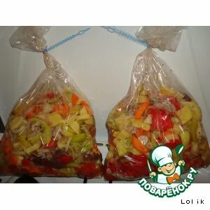 Овощи в рукаве с мясом рецепт