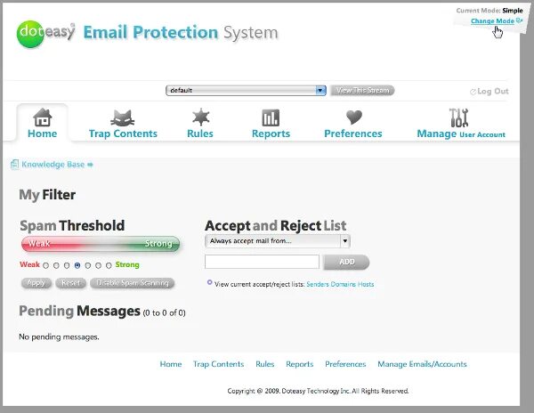 Accepting email. Accepting email