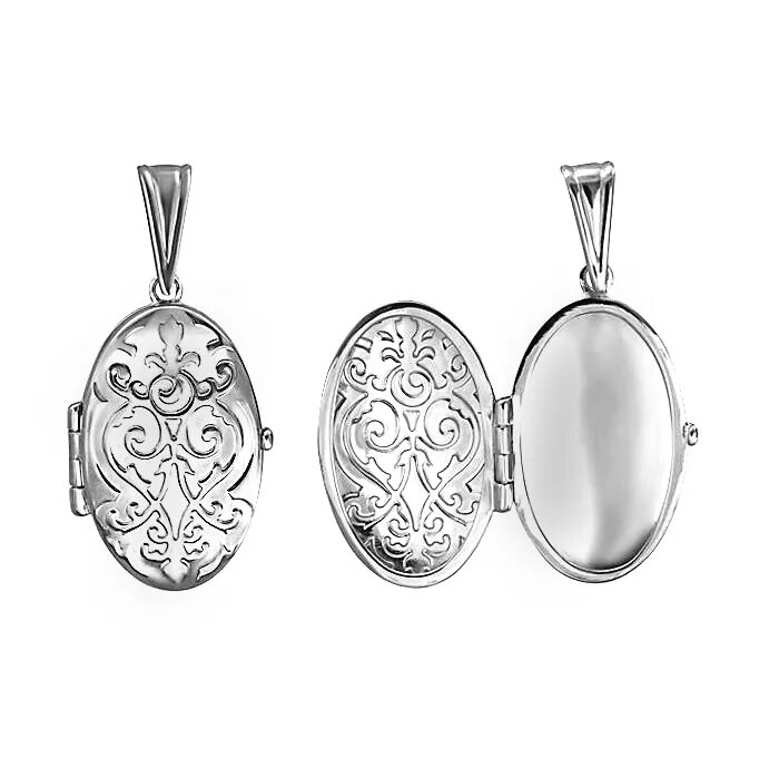 подвеска белое золото без вставок