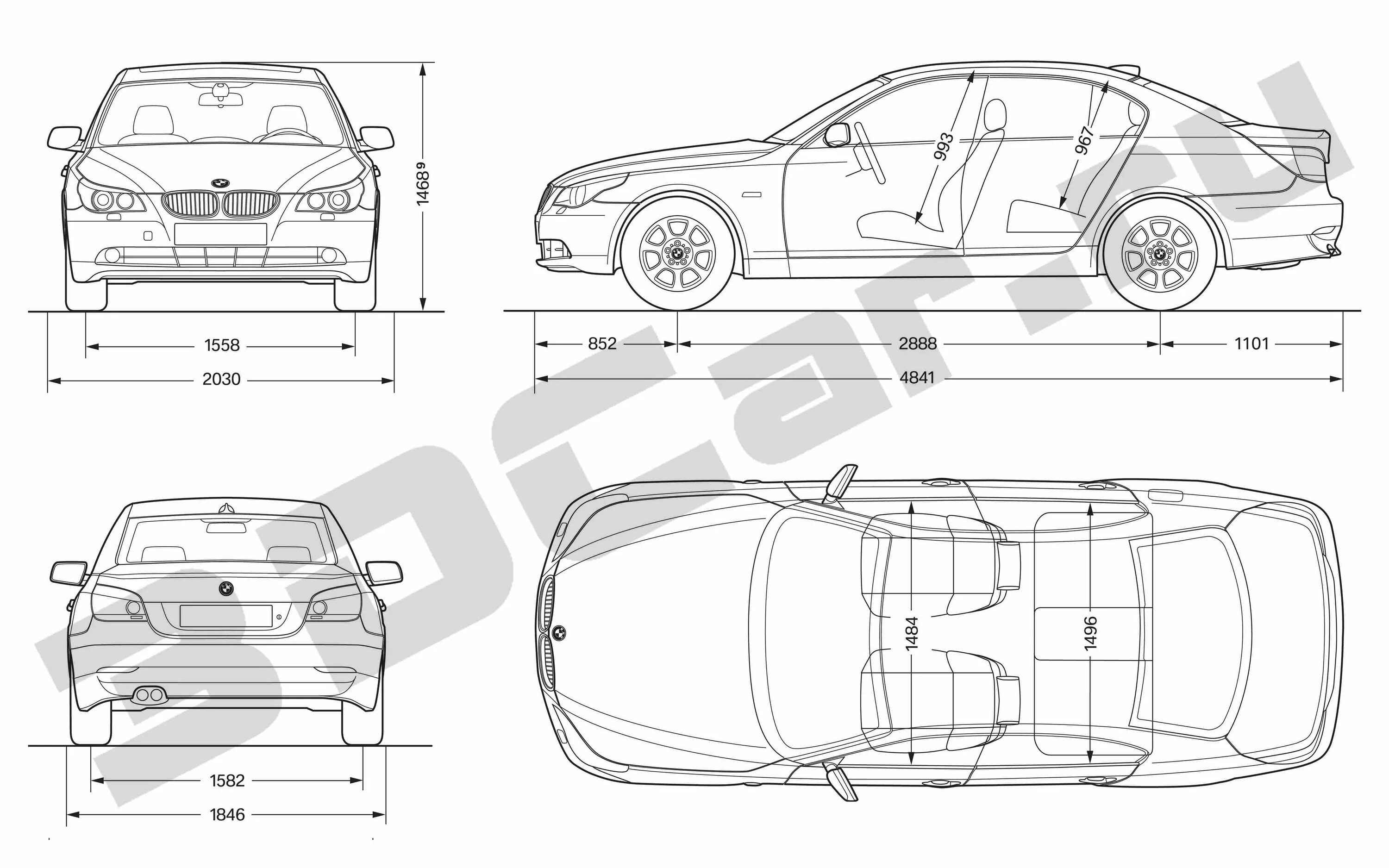 Схемы бмв е60. Габариты БМВ е60. Габариты БМВ 5 е60. BMW 5 Series чертеж. БМВ м5 е60 чертеж.