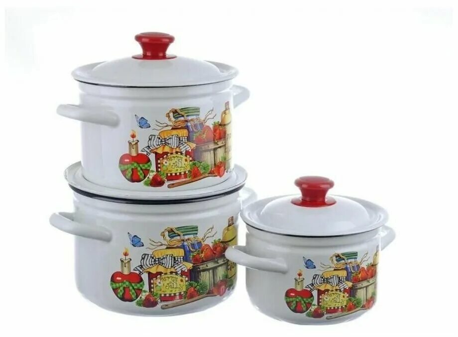 Набор №007 "итальянская кухня"(2л,3л,4,5л) (1) с-007ап2/4. 3л 4л. С-207ап2/4. 124/4ап2 набор. Кастрюля metrot 350015.