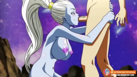 cabba, vados, dragon ball, dragon ball super, big breasts, blowjob, nude, t...