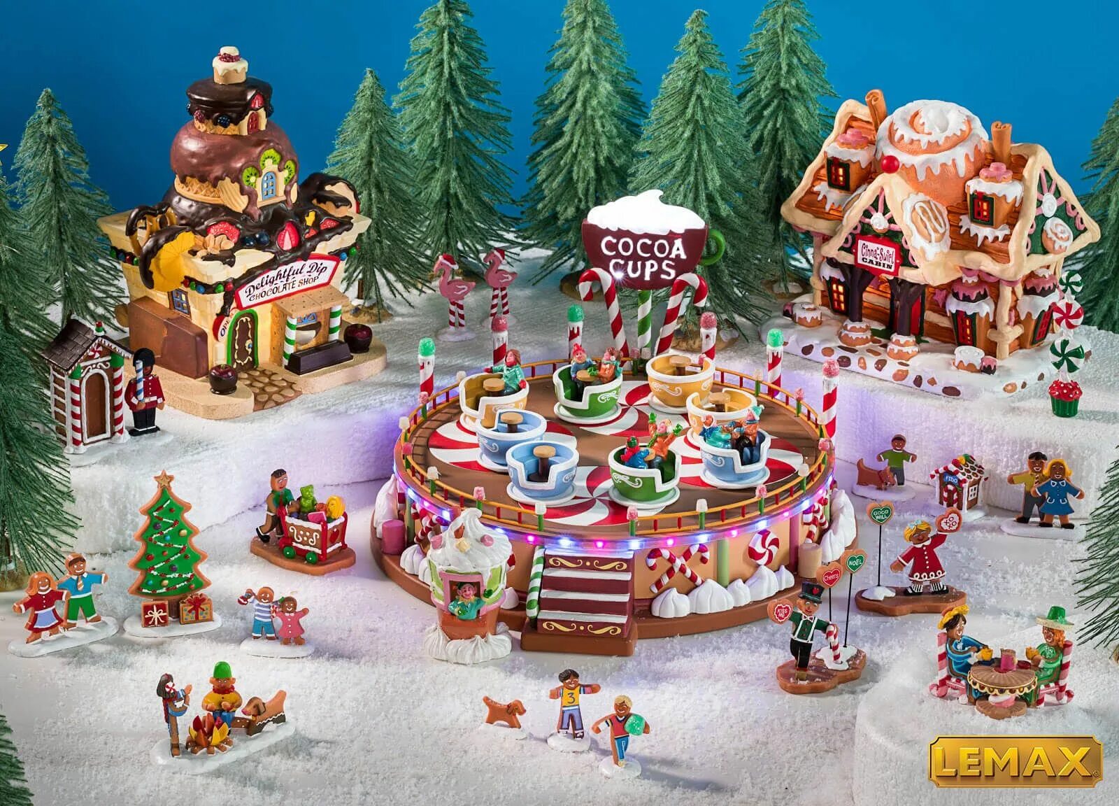 Lemax фигурки Christmas Village. Рождественская деревня Lemax. Рождественская деревня Лемакс. Сладкая деревушка. Деревня сладостей