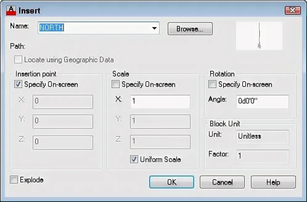 Insert block. Block editor autocad. insert.