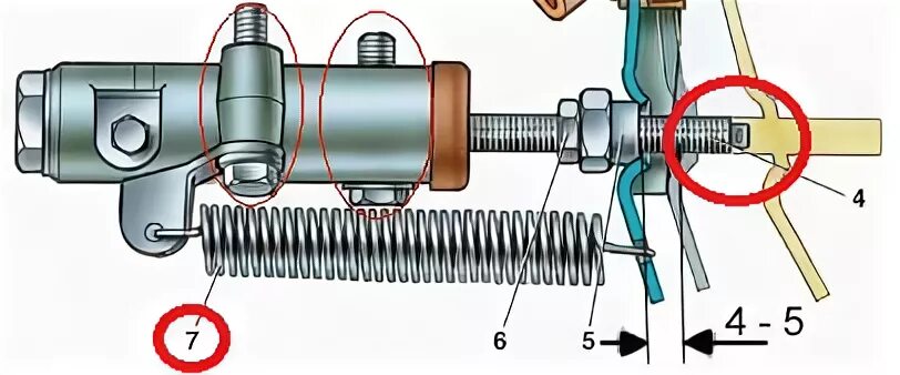 Болт цилиндра сцепления. Болт крепления рабочего цилиндра сцепления ВАЗ 2107. Пружина рабочего цилиндра сцепления ВАЗ 2106. Пружина на рабочий цилиндр сцепления ВАЗ 2107. Пружина цилиндра сцепления ВАЗ 2107.