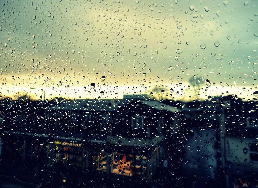 Pour with rain