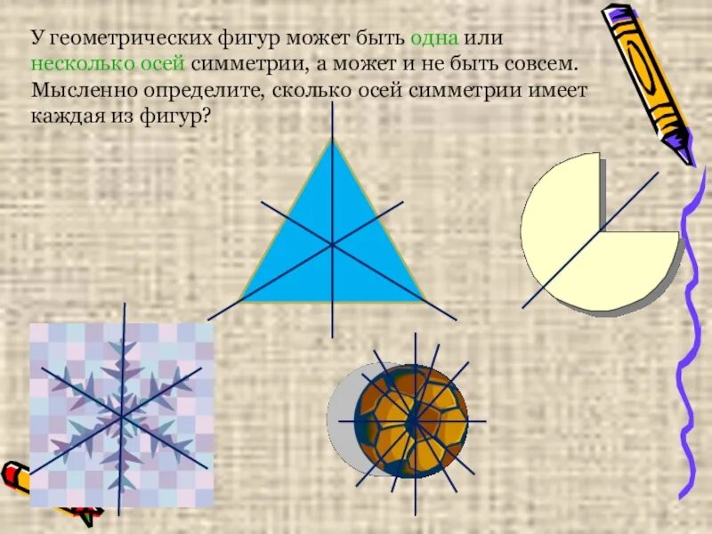 Ось симметрии на рисунке. Оси симметрии геометрических фигур. Геометрические фигуры имеющие ось симметрии. Фигуры с осевой симметрией. Геометрические фигуры которые имеют ось симметрии.
