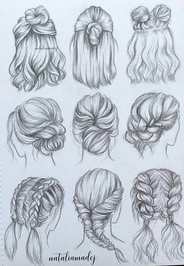 365c (2) by Maelle Rajoelisolo, via Behance Realistic hair drawing, How to draw 