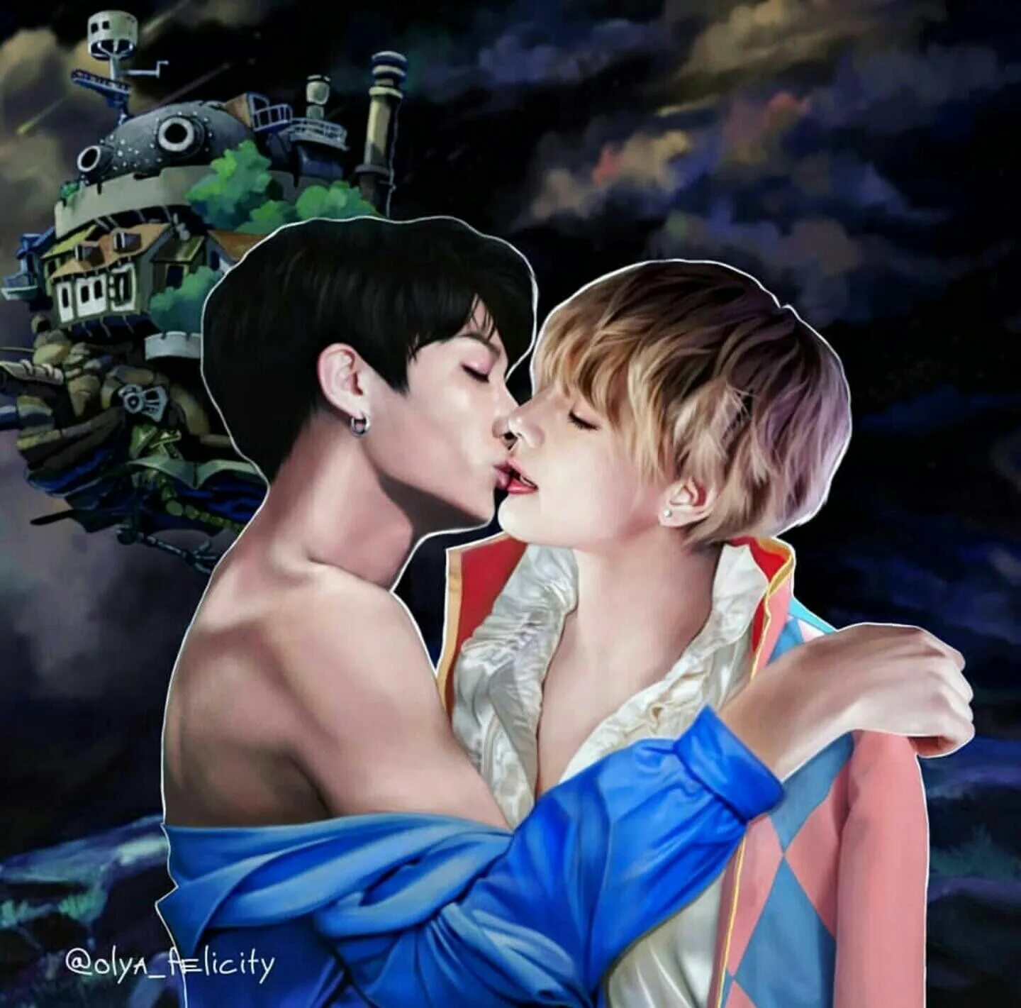 Солнце фф вигуки. BTS Art Вигуки. Таекоок Вигуки. BTS Art принцы. БТС Vkook Art 18 +.