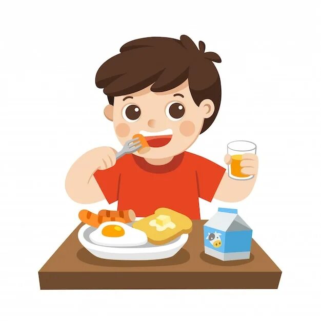 Get up have breakfast go to school. Завтрак картинки для детей. Мальчик завтракает. Завтракаю детская картина. Завтрак иллюстрации для детей.