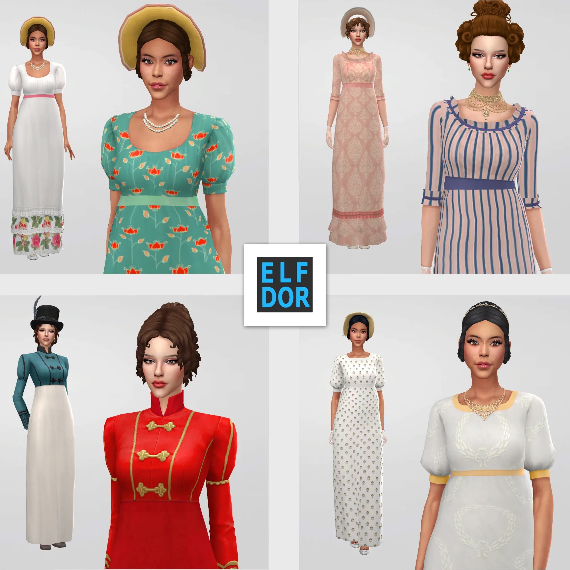 SIMS 4 Edwardian hair. June collection 1 elfdor.