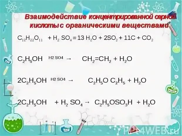 Восстановительные свойства серной кислоты