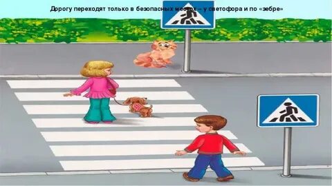 Правила дорожного движения на пешеходном переходе