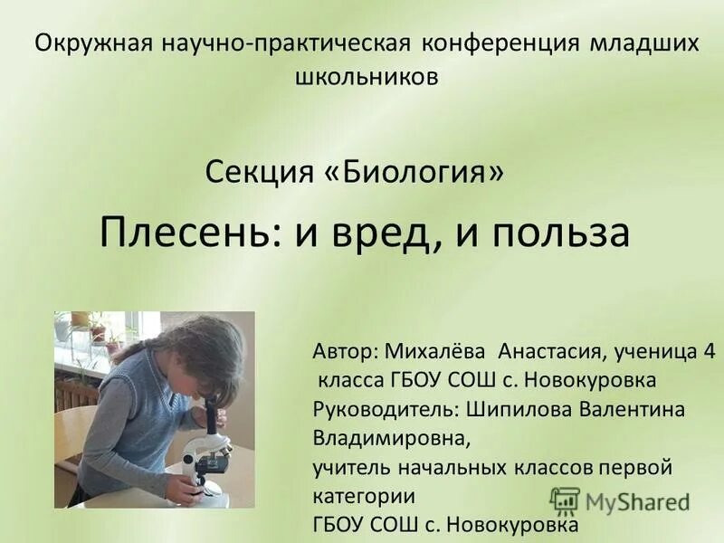 Научные конференции 3 класс