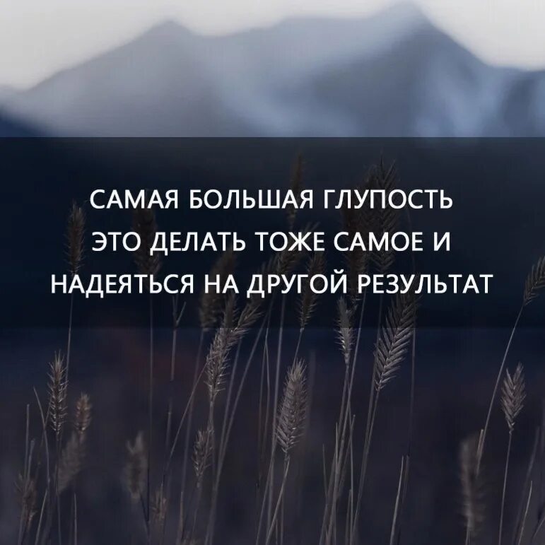 Самая большая глупость. Самая большая глупость это делать. Глупо надеяться на другой результат. Самая большая глупость это делать тоже самое. Повторяю одно и тоже действие