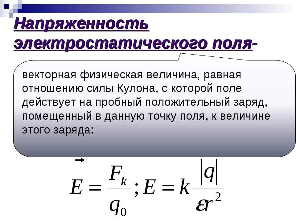 В чем изменяется q. Напряженность электрич поля. Напряженность электрического поля формула. Модуль напряжённости электростатического поля формула. Напряженность электрического поля формула физика.