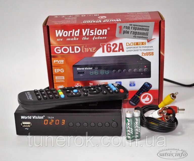 World Vision t62a. World Vision Gold line t62a. Тюнер т62а. TV-тюнер внешний автономный World Vision 62a/625a DVB-t2 lan Port (шт.).