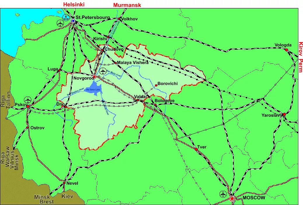 Схема железных дорог Новгородской области. Железные дороги Новгородской области на карте. Карта железных дорог Новгородской области. Карта ЖД дорог Новгородской области.