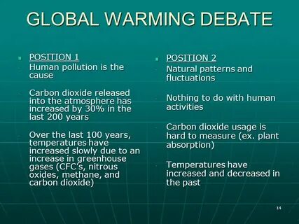 Global warming causes