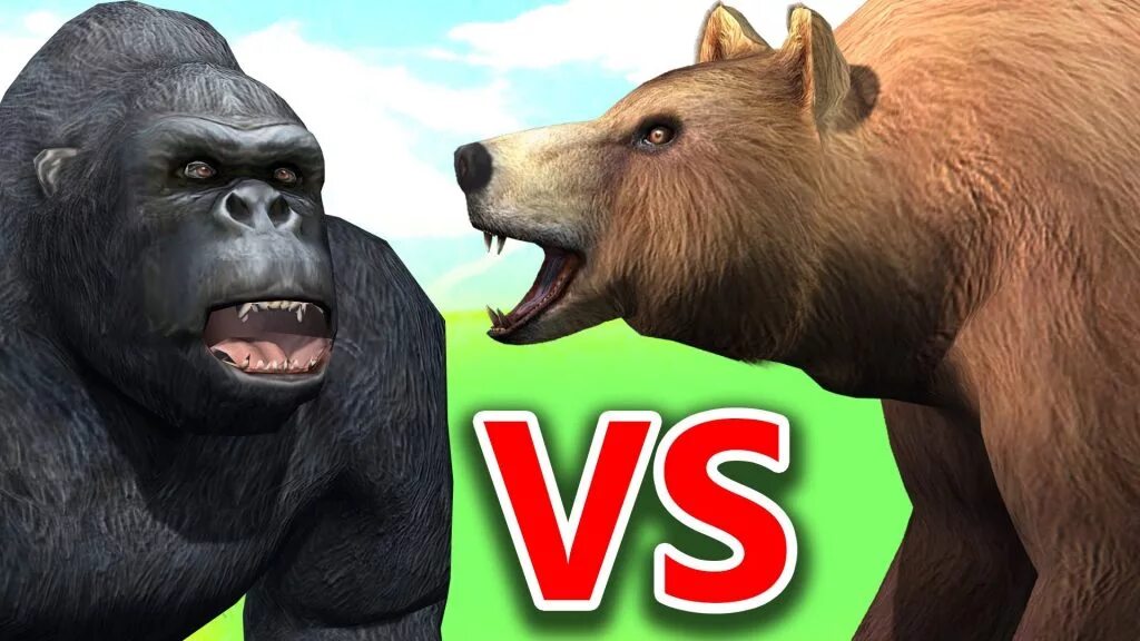Кто сильнее медведь или горилла. Горилла и медведь. Горилла или медведь. Против медведя горилла против медведя. Медвежонок и горилла.