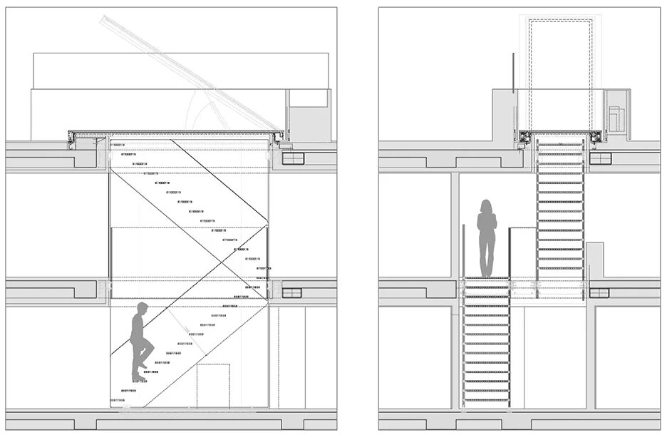 Section two. Stair Section. Section of Staircase. Staircase Sections Architecture.