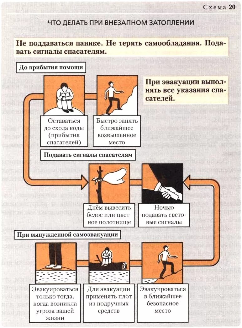 Какие действия необходимо предпринять. Схема действий при внезапном наводнении. Алгоритм действий при затоплении. Памятка при гидродинамической аварии. Что делать при внезапном наводнении.