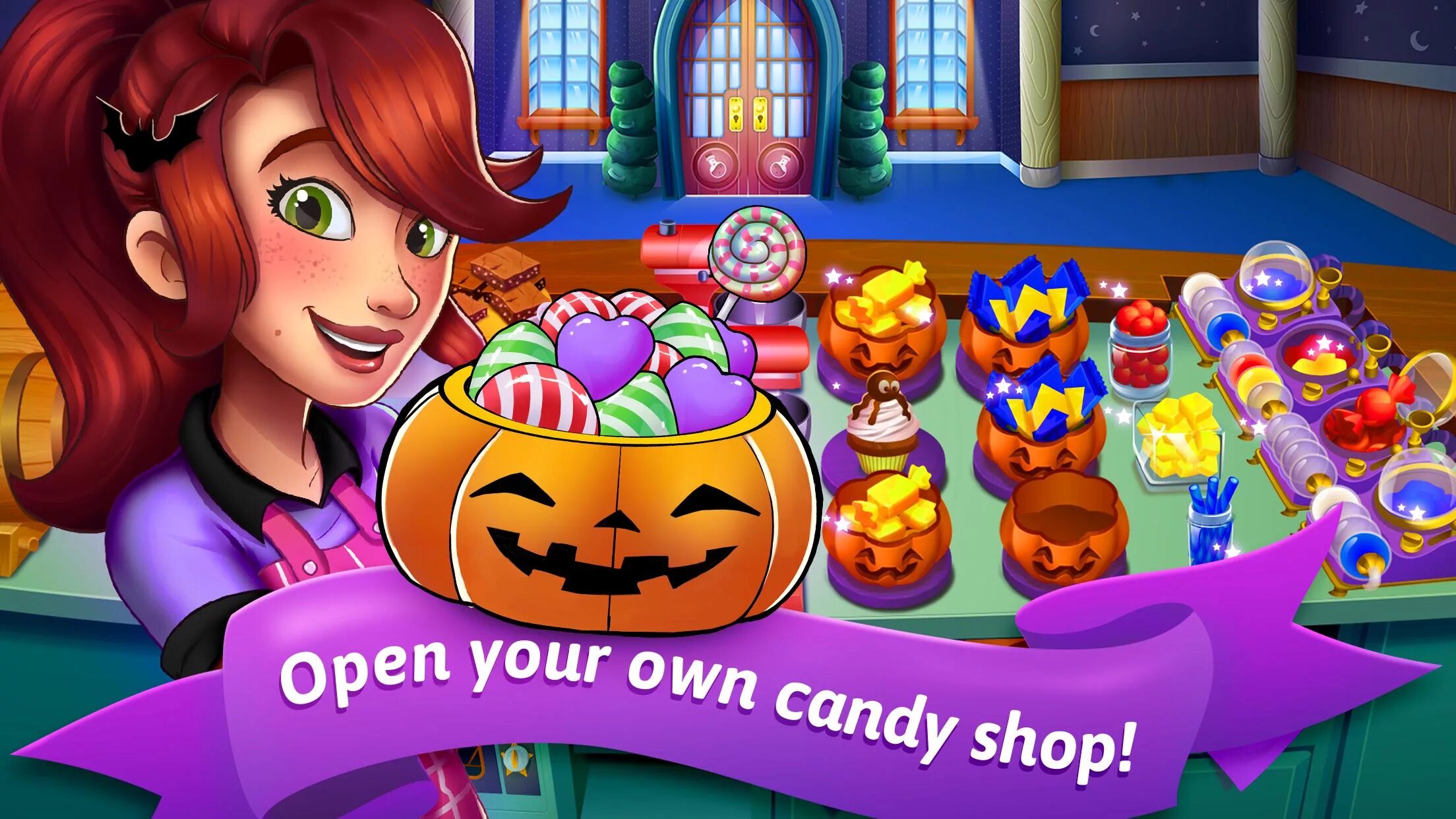 Candy shop игра. Игра кулинария Хэллоуин. Игры про Хэллоуин и конфеты. Игры шоппинг спа Хэллоуин.