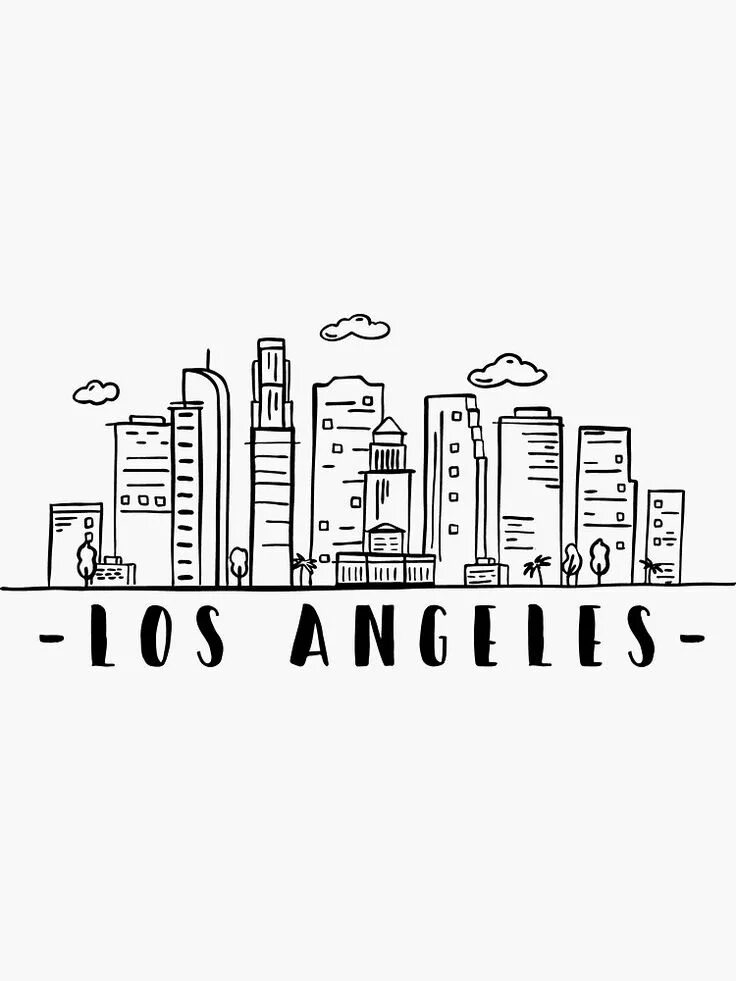 Skyline travel. Лос Анджелес рисунок. Лос Анджелес карандашом. Лос Анджелес нарисовать. Рисунки города Лос Анджелес.