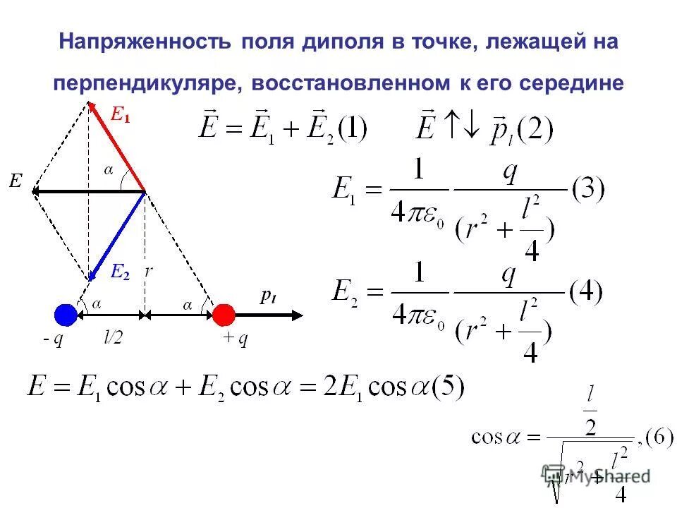 напряженность электрического поля точечного диполя формула рисунок. определить напряженность поля диполя. как посчитать напряженность в точке. напряженность поля диполя формула. напряженность электрического поля диполя.