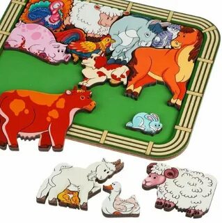 Игра пазлы деревянные