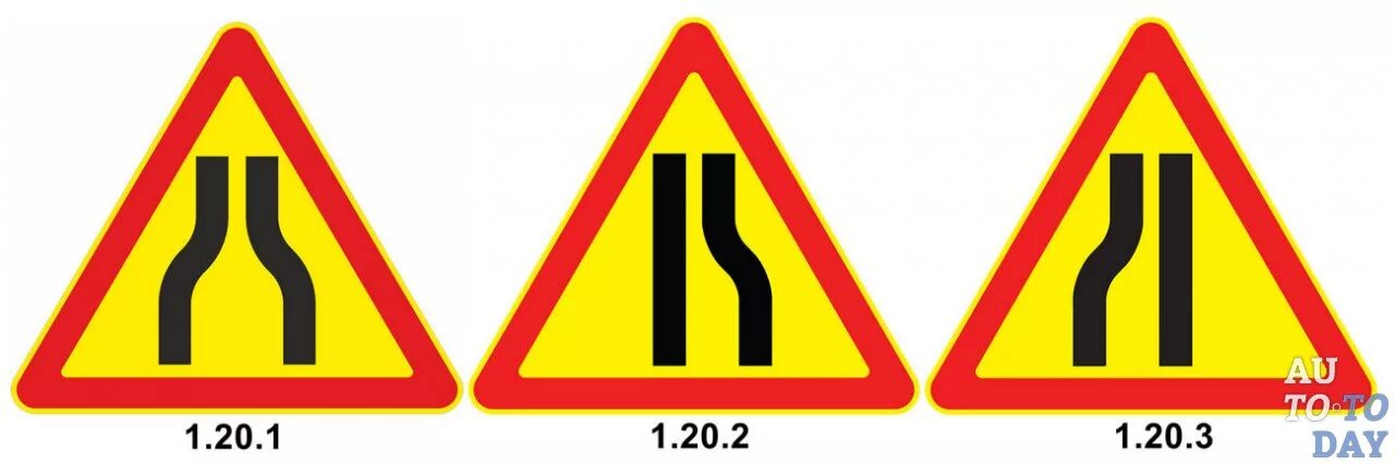 Знак 1.20.2 сужение дороги. Дорожный знак 1.20.1 сужение дороги. Дорожный знак 1.18.1. Знак 1.18.2 сужение дороги.