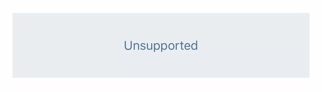 Unsupported request. Unsupported. Unsupported characters. Unsupported symbol.