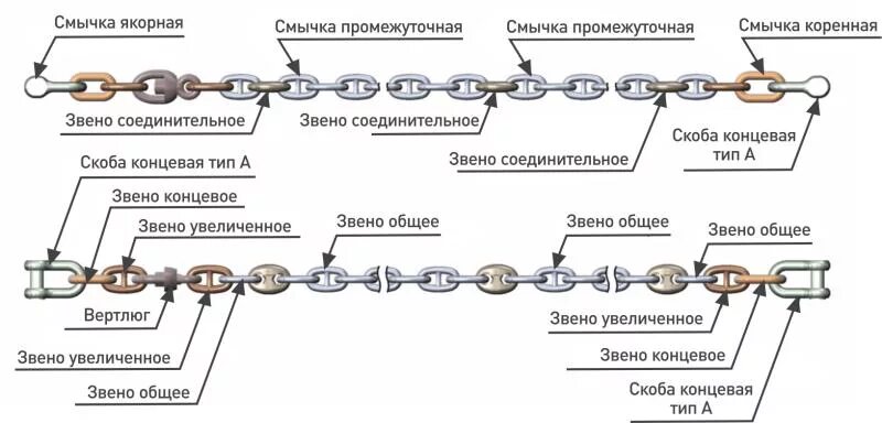 Цепочка состоит из четырех