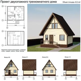 Проекты дачных домиков с мансардой