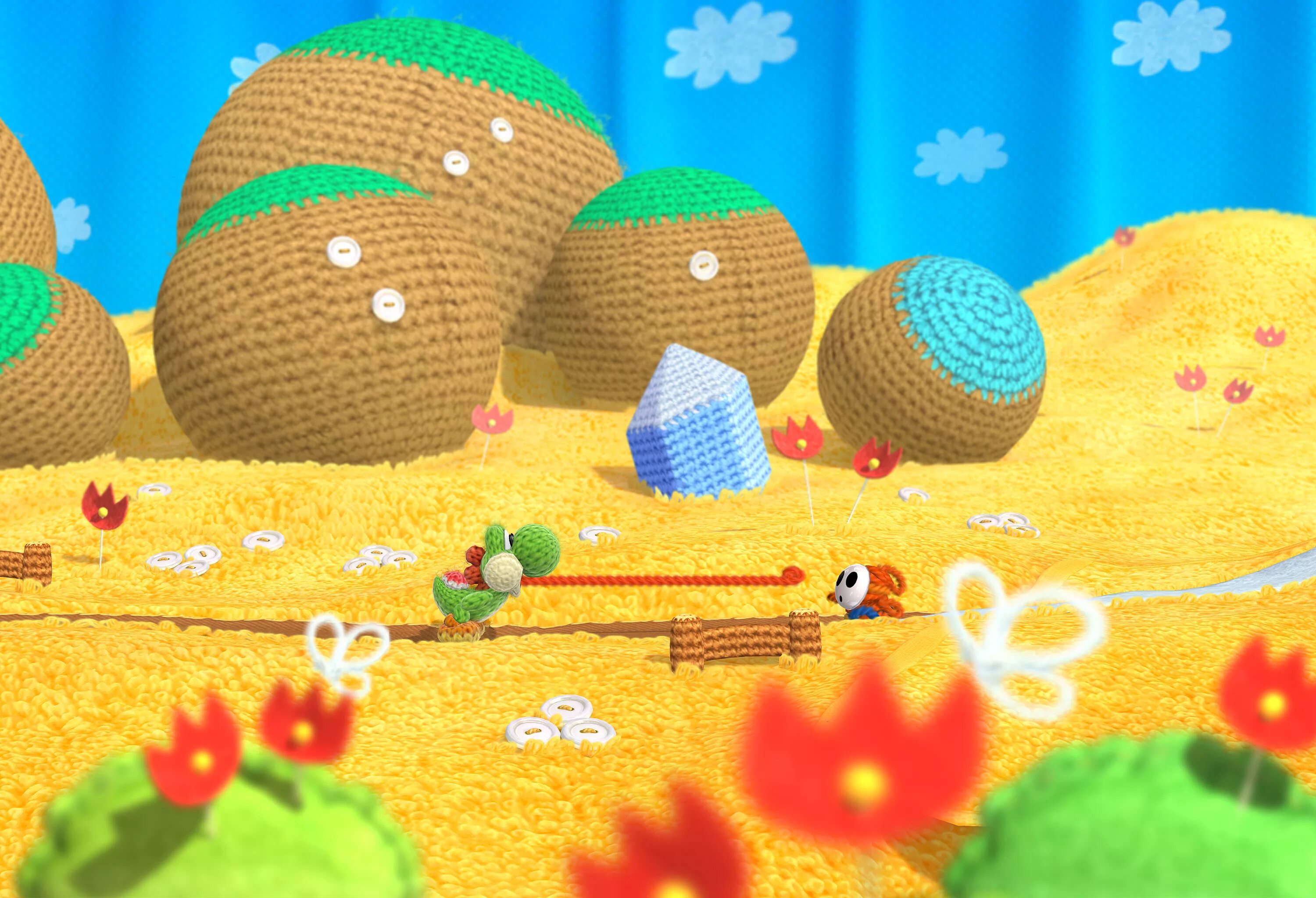 Миленькие игры. Yoshi's Woolly World игра. Йоши шерстяной мир. Yoshi's Woolly World 2. Poochy & Yoshi's Woolly World.