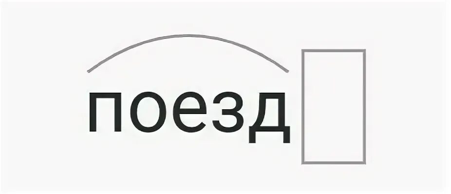 Анализ слова поезд